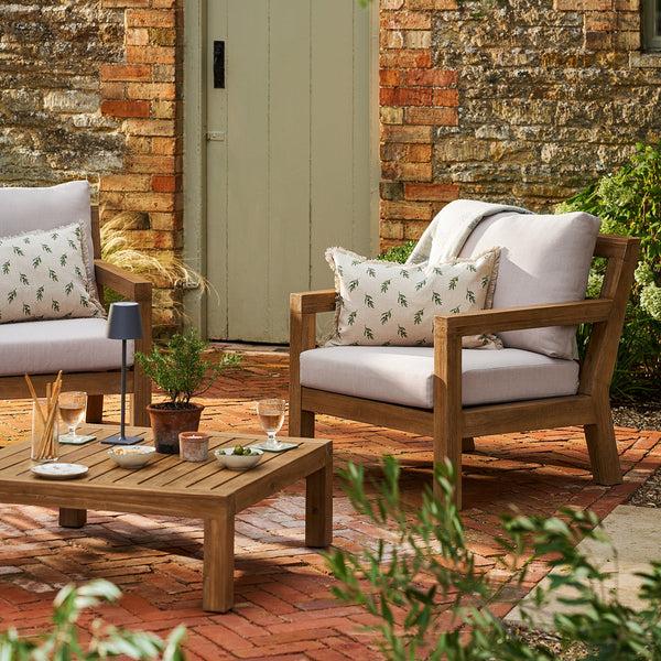 Sophie Allport Olive Linen Cushion - Rectangular