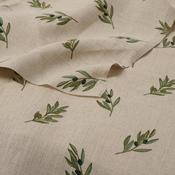 Sophie Allport Olive Linen Fabric By The Metre
