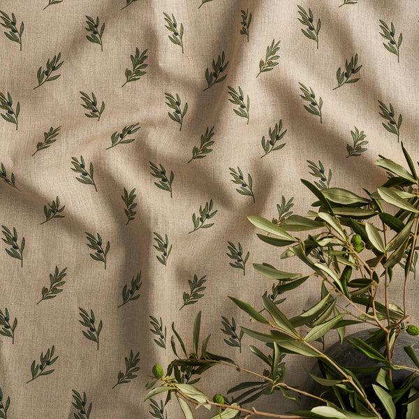 sophie allport Olive Linen Fabric By The Metre
