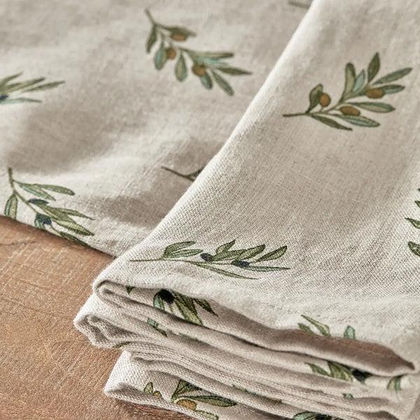 Sophie Allport Olive Linen Napkins (Set Of 4)