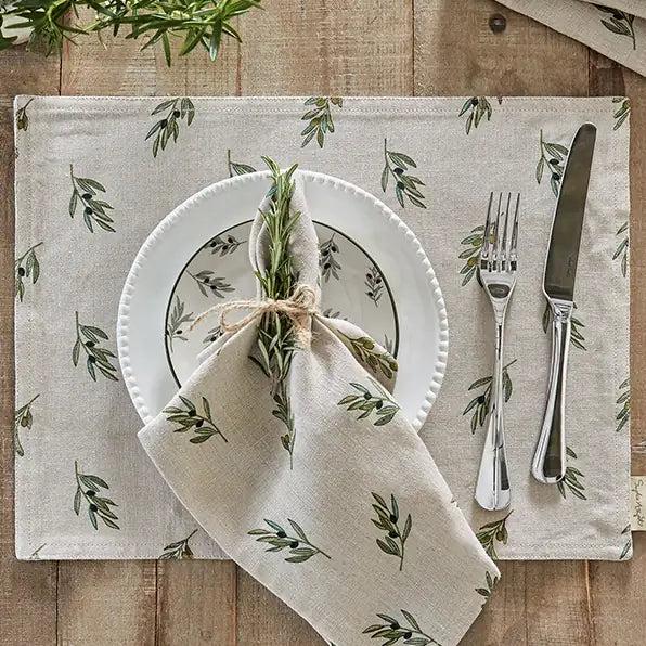 Sophie Allport Olive Linen Napkins (Set Of 4)