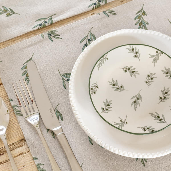 sophie allport Olive Linen Placemats (Set of 2)