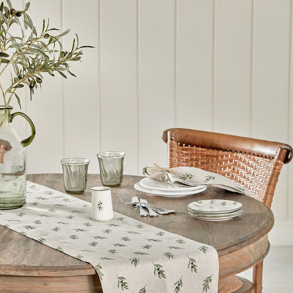 sophie allport Olive Linen Table Runner