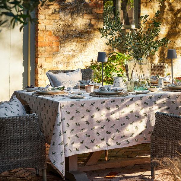 Sophie Allport Olive Linen Tablecloth