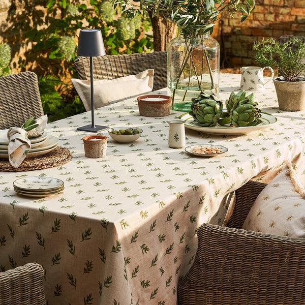 sophie allport Olive Linen Tablecloth