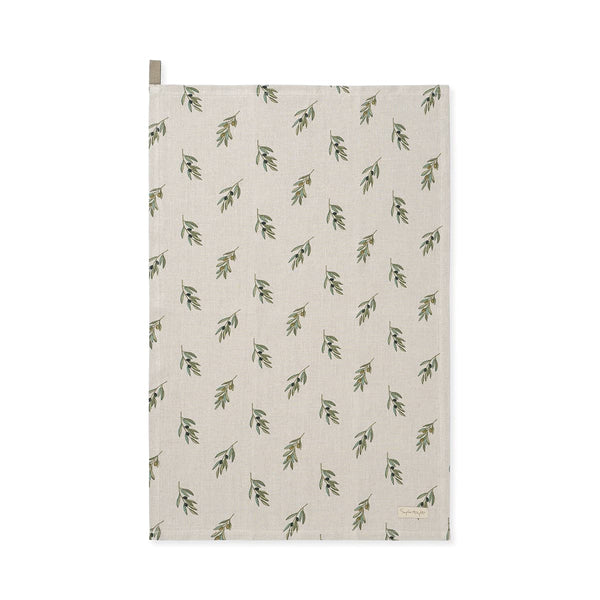 Sophie Allport Olive Linen Tea Towel