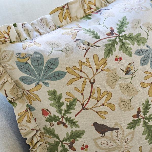 Sophie Allport Orchard Birds Frill Edge Cushion