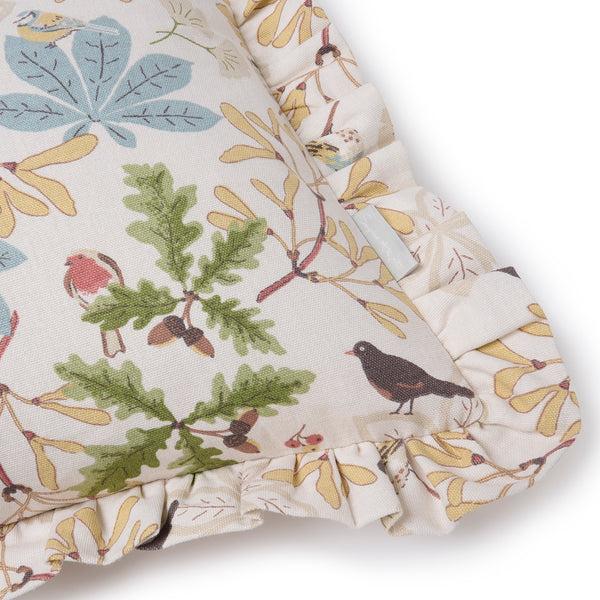 Sophie Allport Orchard Birds Frill Edge Cushion