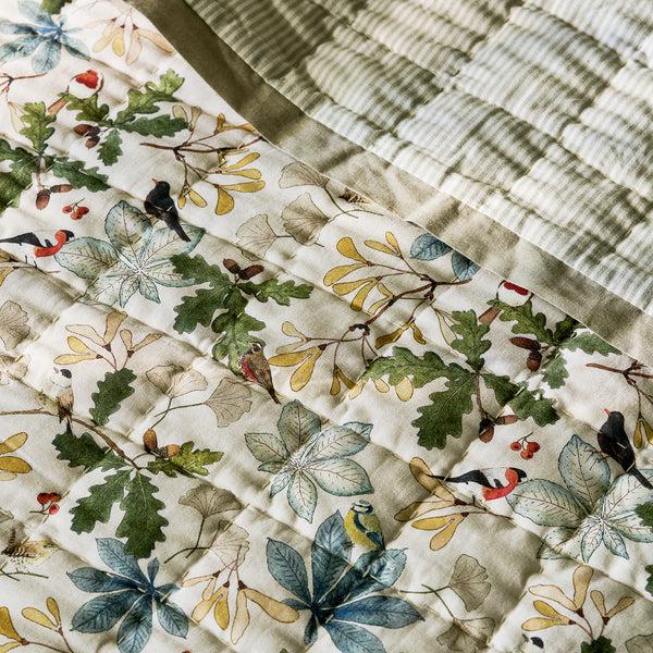 Sophie Allport Orchard Birds Quilted Throw