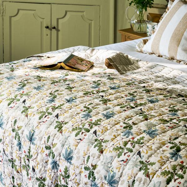 sophie allport Orchard Birds Quilted Throw
