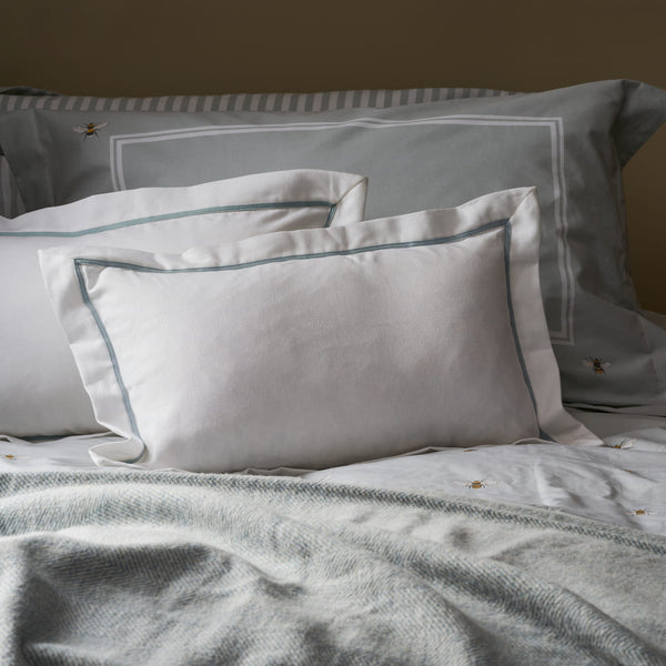 sophie allport Panama Bed Cushion - Blue Trim