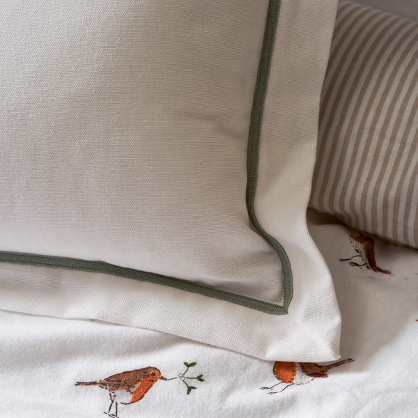 Sophie Allport Panama Bed Cushion - Green Trim