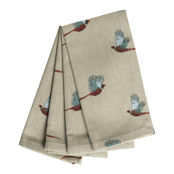 Sophie Allport Pheasant Napkins (Set Of 4)