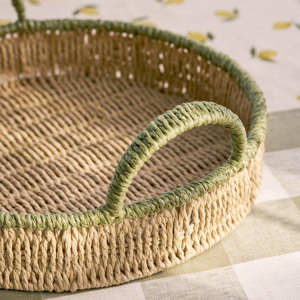 Sophie Allport Round Green Edge Tray