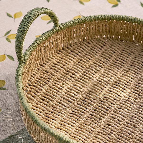 Sophie Allport Round Green Edge Tray