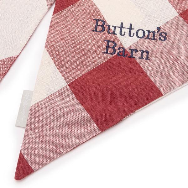 Sophie Allport Rustic Red Gingham Linen Bow