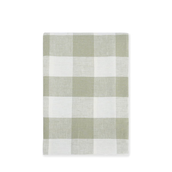 Sophie Allport Sage Green Gingham Linen Tablecloth