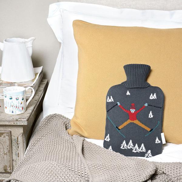 Sophie Allport Skiing Hot Water Bottle Cover