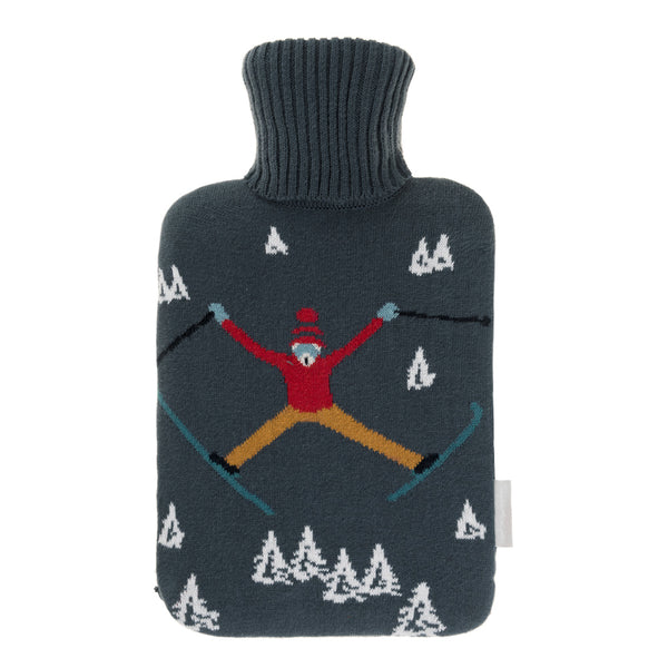 sophie allport Skiing Hot Water Bottle Cover