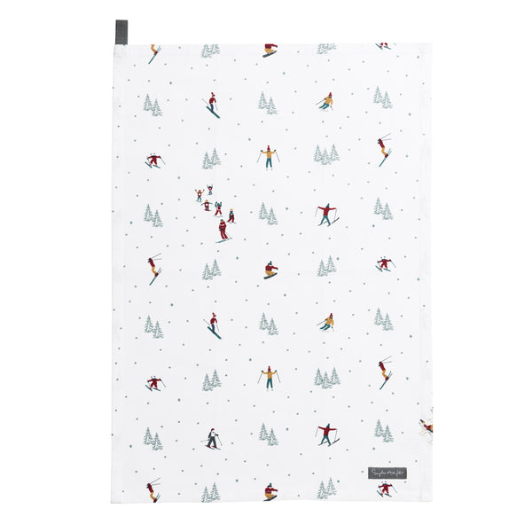 Sophie Allport Skiing Tea Towel