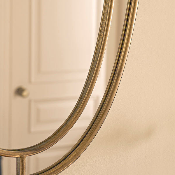 Sophie Allport Somerby Oval Antique Bronze Mirror