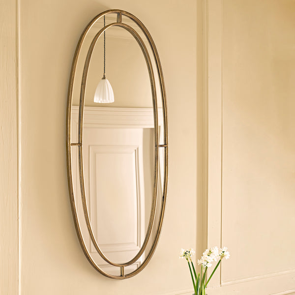 sophie allport Somerby Oval Antique Bronze Mirror