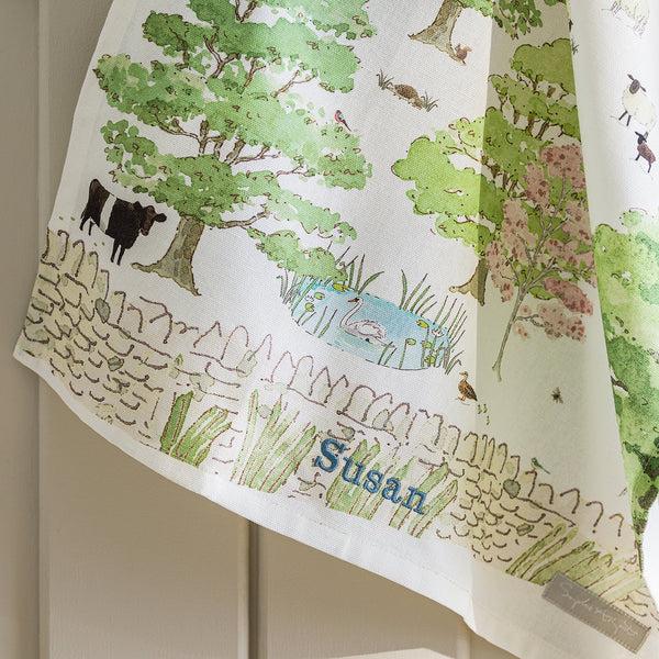 Sophie Allport Spring Cottage Scene Tea Towel