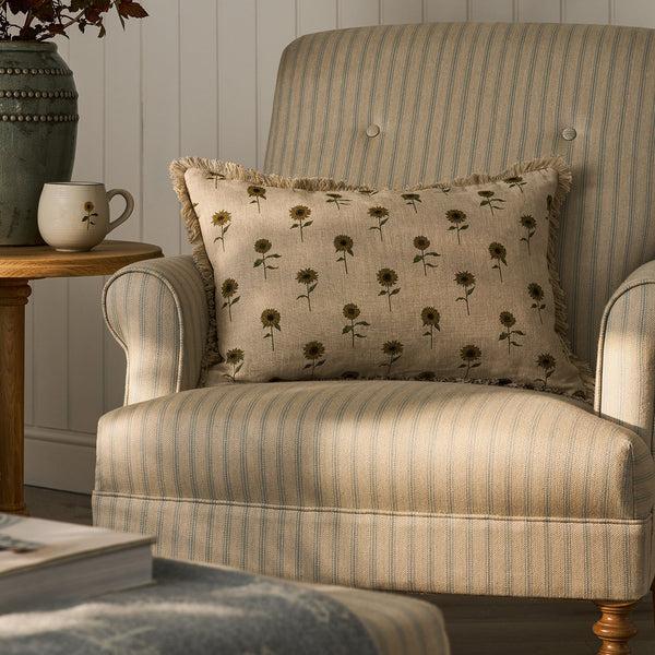 sophie allport Sunflower Linen Cushion - Rectangular