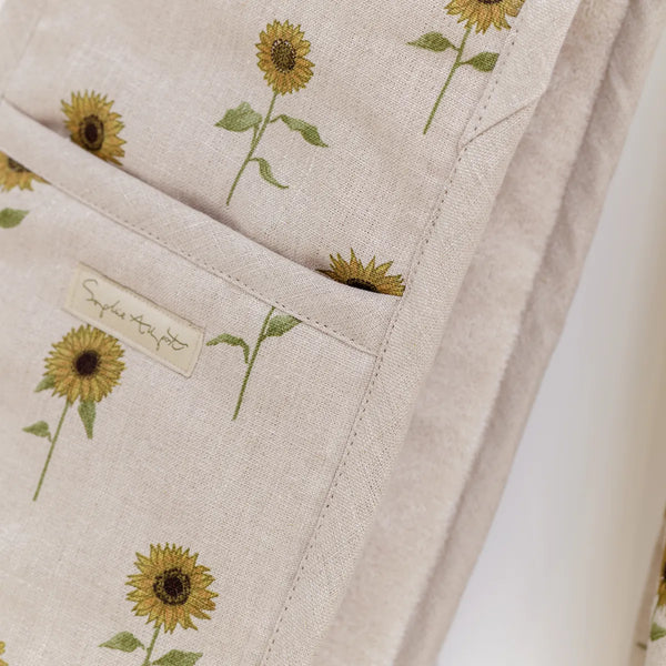Sophie Allport Sunflower Linen Double Oven Glove