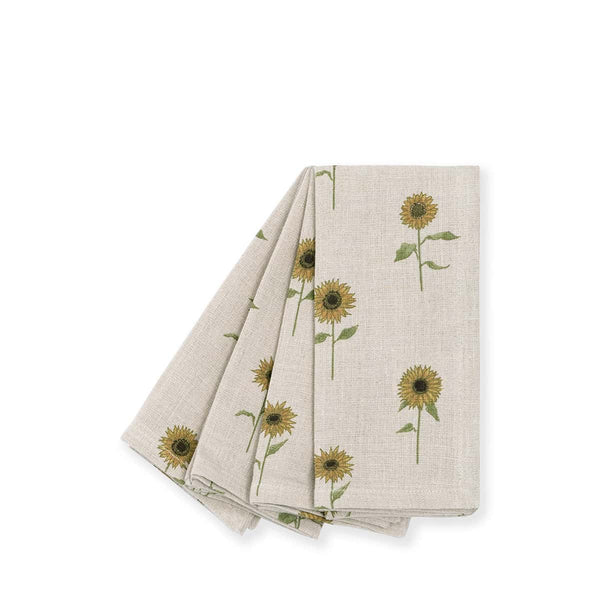 Sophie Allport Sunflower Linen Napkins (Set Of 4)