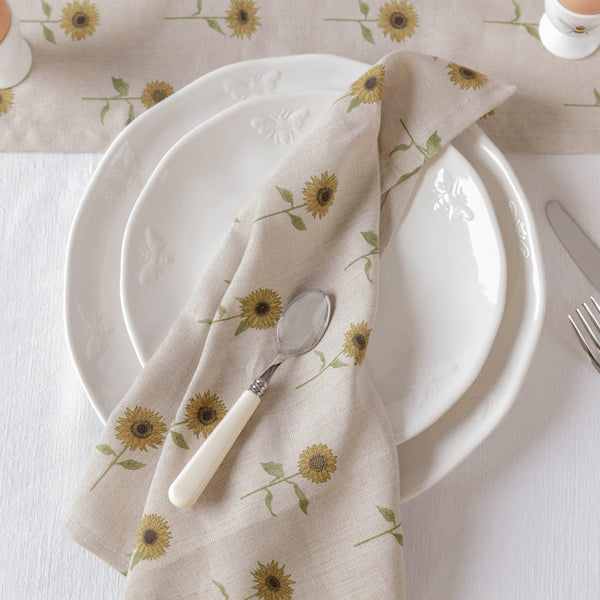 sophie allport Sunflower Linen Napkins (Set of 4)