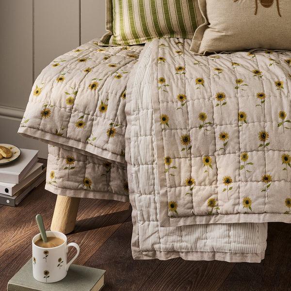 sophie allport Sunflower Quilted Throw