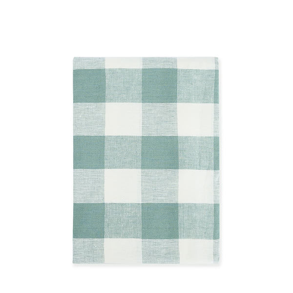 Sophie Allport Teal Gingham Linen Tablecloth