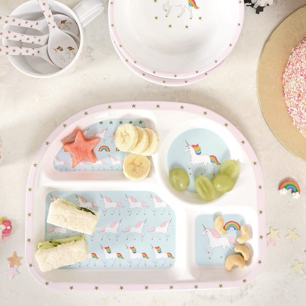 Sophie Allport Unicorn Kids Melamine Divider Plate