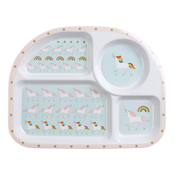 Sophie Allport Unicorn Kids Melamine Divider Plate