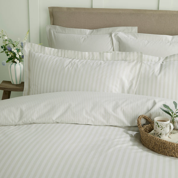 Sophie Allport Uppingham Mint Stripe Bedding Set