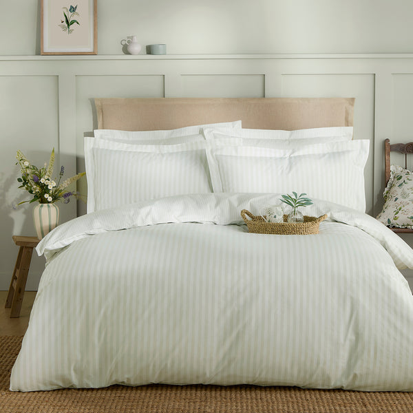 sophie allport Uppingham Mint Stripe Bedding Set