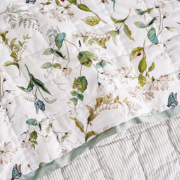 Sophie Allport Wild Floral Quilted Throw
