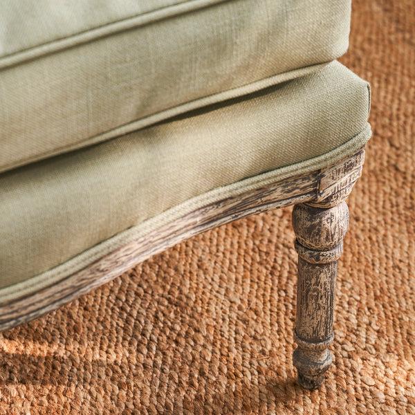 Sophie Allport Witham Footstool - Pale Green