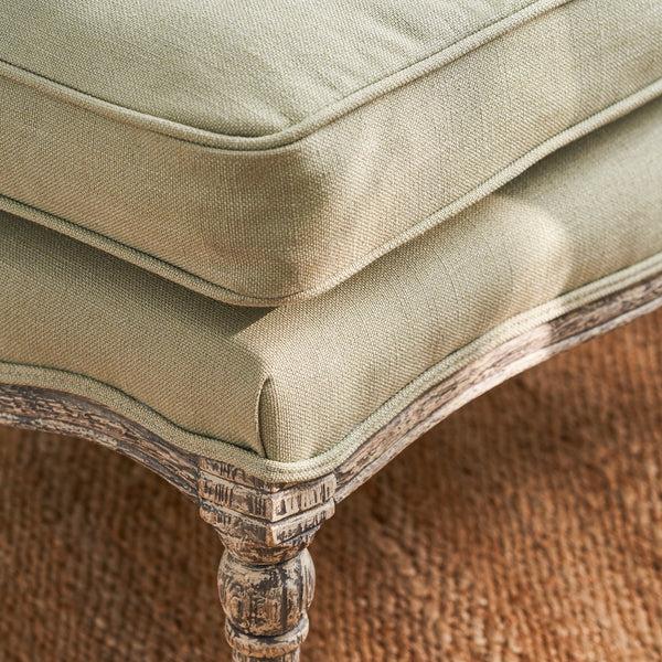 Sophie Allport Witham Footstool - Pale Green