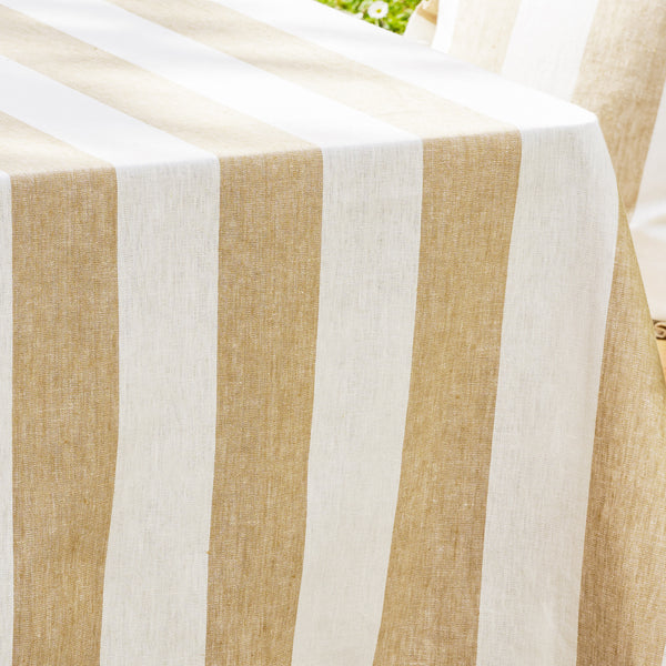 Sophie Allport Witham Sand Stripe Linen Tablecloth