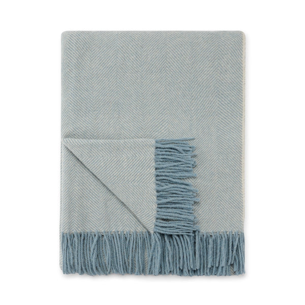 Sophie Allport Wool Throw - Duck Egg