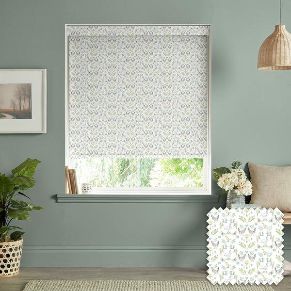 Sophie Allport Spring Chicken White Made To Measure Roller Blind