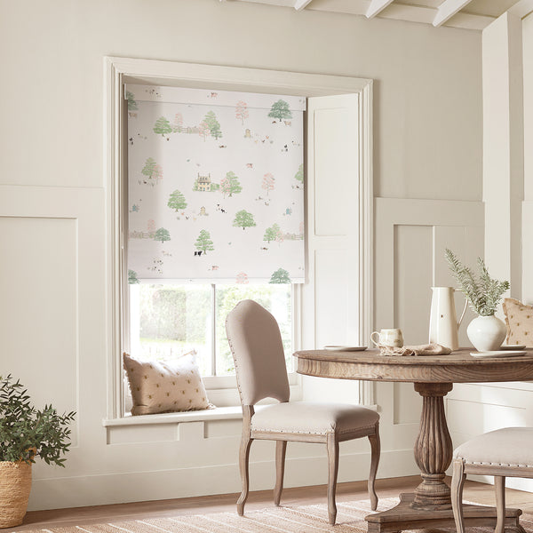 Sophie Allport Spring Cottage White Made To Measure Roller Blind