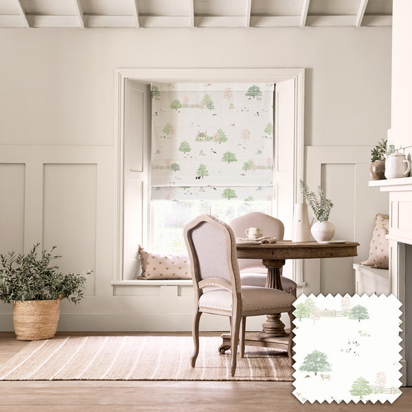 sophie allport Spring Cottage White Made to Measure Roman Blind