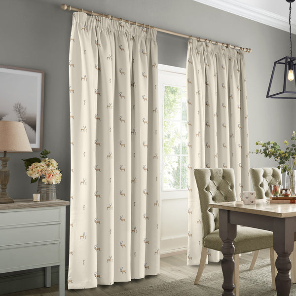 Sophie Allport Stags Natural Made To Measure Curtains
