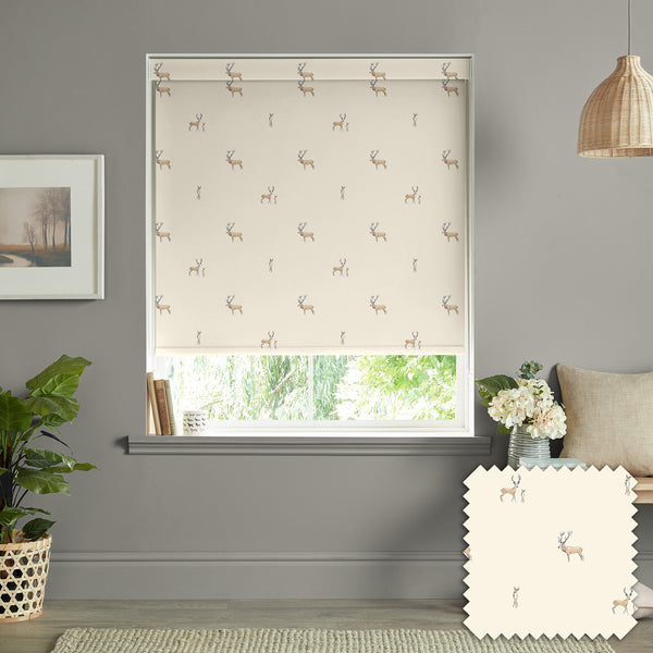 Sophie Allport Stags Natural Made To Measure Roller Blind