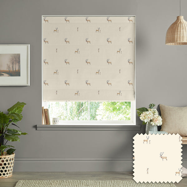sophie allport Stags Natural Made to Measure Roman Blind
