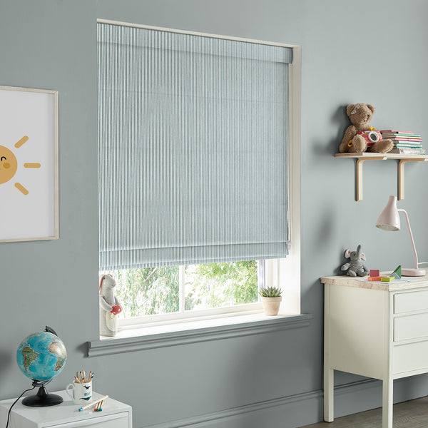 Sophie Allport Stamford Stripe Blue Made To Measure Roman Blind