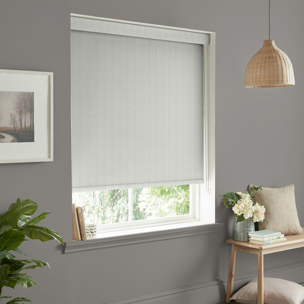 Sophie Allport Stamford Stripe Grey Made To Measure Roller Blind